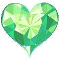 Gif animé coeur vert
